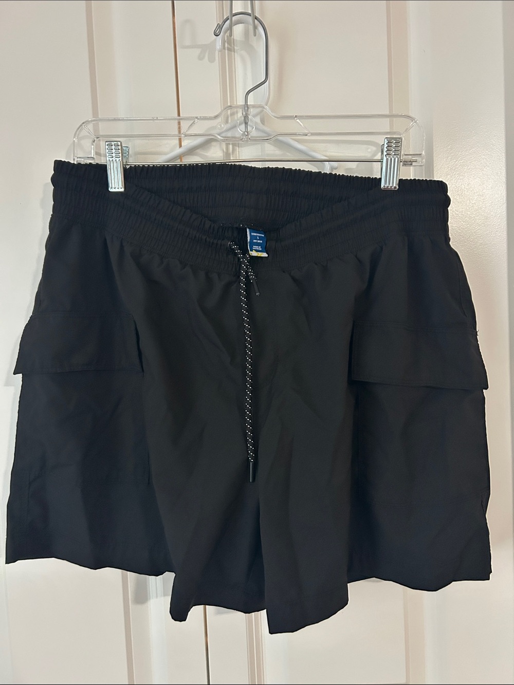 Old Navy Black Cargo Drawstring Midrise Shorts
